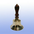 Brass Bell w/Wooden Handle (Screened)